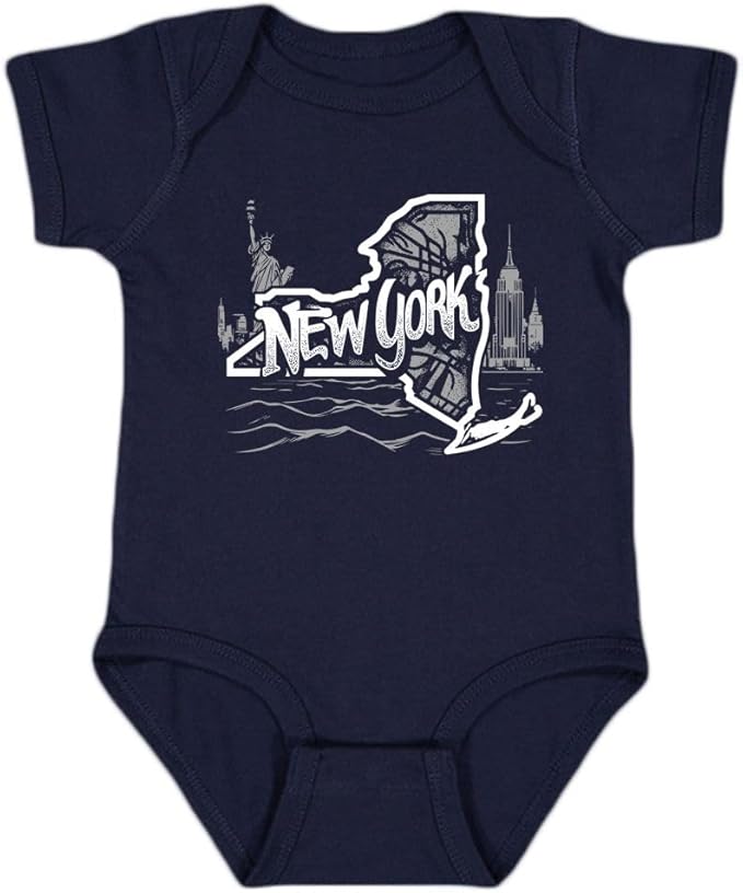 Xtreme Apparrel Hometown State Outline Kid's Bodysuit for Baseball Fans