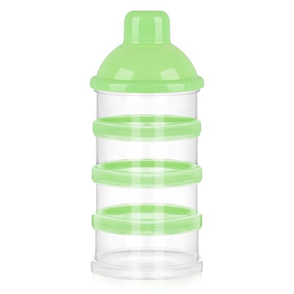 Accmor Formula Dispenser On The Go, 4 Compartments Stackable Formula Container for Travel, Baby Milk Powder Kids Snack Container, BPA Free ﻿