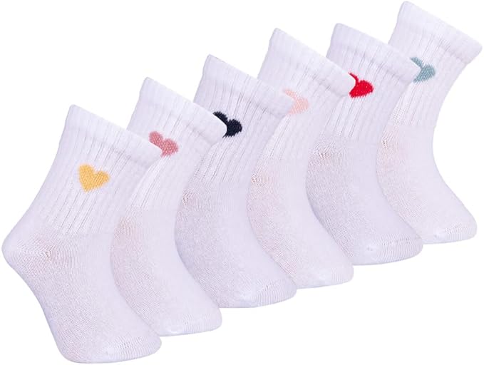 Bella Baby & Toddler Seamless-Toe Turkish Cotton Crew Socks (6-Pack)