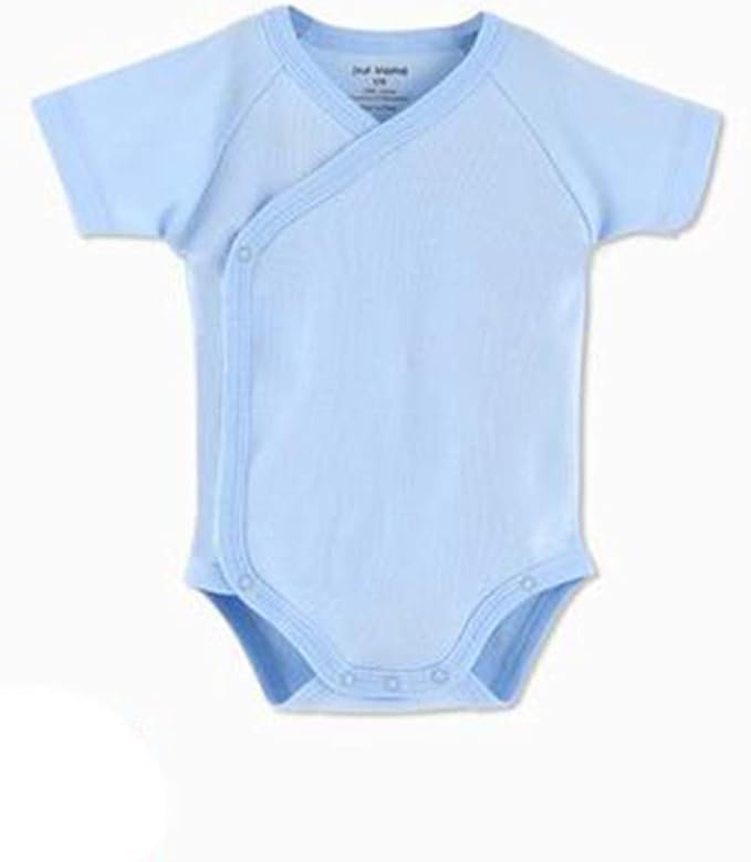 Baby Boys Girls Short Sleeves Kimono Clothes Cotton Baby Side-Snap Bodysuit Pack of Baby Layette Set