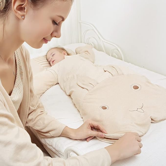 Baby Wearable Blanket Sleeping Bag Sack for Toddler Baby Girl Boy Unisex 3-Way Zipper Baby Sleep Sack, 100% Cotton TOG 3.5