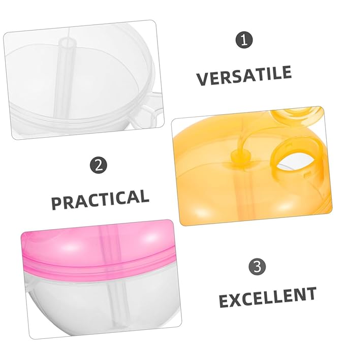 4pcs Three Compartment Powder Container Portable Snack Storage for Travel Design The-go Feeding Formula Dispenser