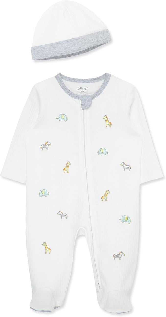 Little Me Footie Pajamas Cotton Baby Sleepwear Boys and Girls Footed Sleeper