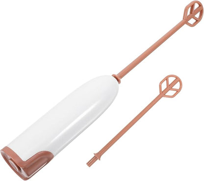 DECHOUS Electric Handheld Milk Mixer with Detachable Stirring Rod Portable Drink Blender for Formula and Easy to Clean and Maintain Warm White