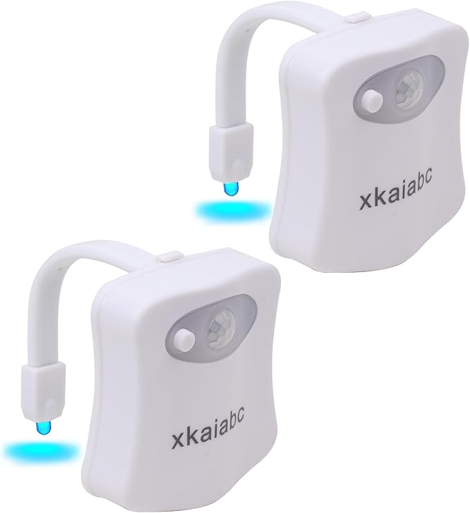 Toilet Light, Motion Sensor Night Light, Led Lights Inside Toilet Motion Sensor, Bathroom Night Light 8 Colors Motion Activated, Led Lights for Kids Bathroom Decor