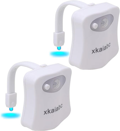 Toilet Light, Motion Sensor Night Light, Led Lights Inside Toilet Motion Sensor, Bathroom Night Light 8 Colors Motion Activated, Led Lights for Kids Bathroom Decor