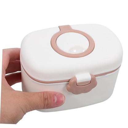 Vaguelly Portable Powder Container Cartoon Formula Dispenser for Travel Leak Sealed Jar Scoop for Food Storage Compact for Outdoor Small Design