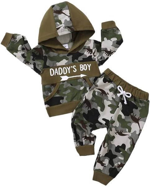 Toddler Baby Boy Clothes Infant Newborn Boy Outfit Long Sleeve Hoodie Sweatshirt Pants Fall Winter Clothes Set