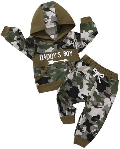 Toddler Baby Boy Clothes Infant Newborn Boy Outfit Long Sleeve Hoodie Sweatshirt Pants Fall Winter Clothes Set