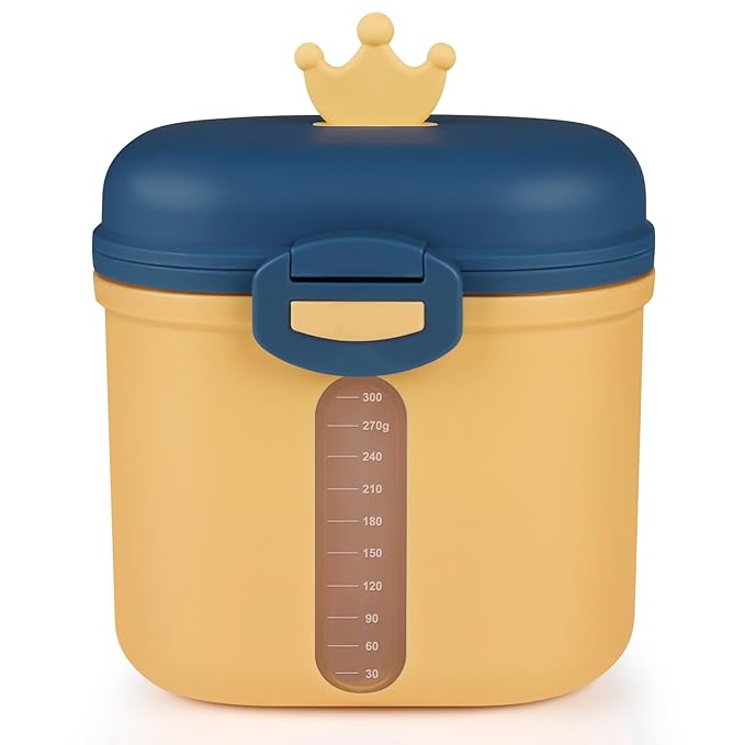 Accmor Baby Formula Dispenser On The Go, Portable Milk Powder Formula Dispenser with Scoop,Formula Containers for Travel Hold 12.7oz/360g Formula, Yellow