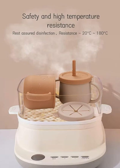 SiliKid Essential 15-Piece Silicone Baby Feeding Set – Complete Toddler Mealtime Kit with Suction Plate, Bowl, Bibs, Utensils, Cups & More – BPA-Free, Baby-Led Weaning Essentials