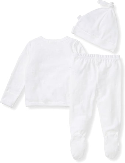 Burt's Bees Baby baby-girls Unisex Baby Take Me Home Set, 3-piece Top, Pant, and Hat Bundle