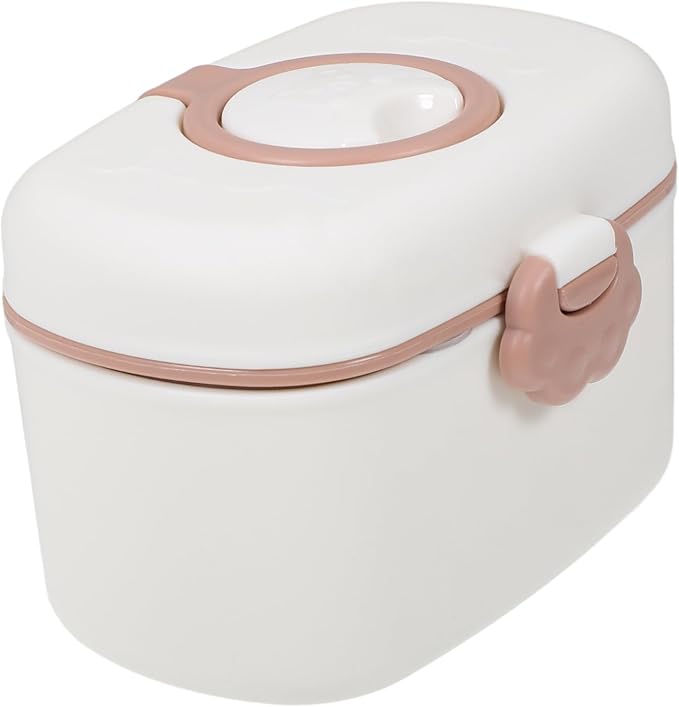 Portable Cartoon Formula Dispenser Container for Travel Sealed Food Jar Scoop Compact Powder Holder for Go Use for Busy Parents