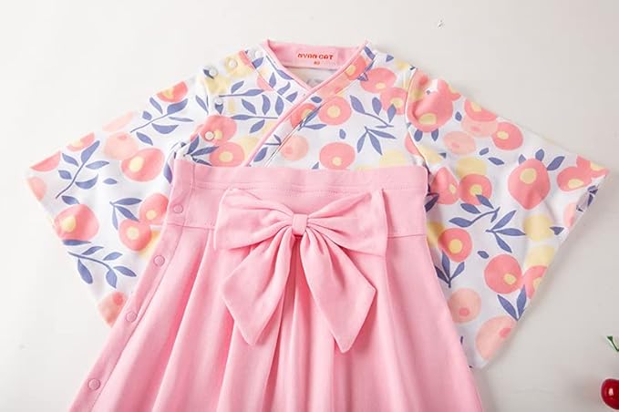 Baby Girl Kimono Romper Japanese Costumes Hakama Coverall Infant Samurai Outfits
