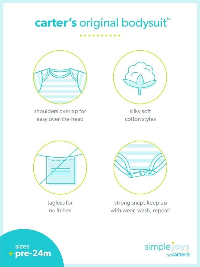 Simple Joys by Carter's Baby-Boys Long-Sleeve Bodysuit Pack of 5Bodysuit
