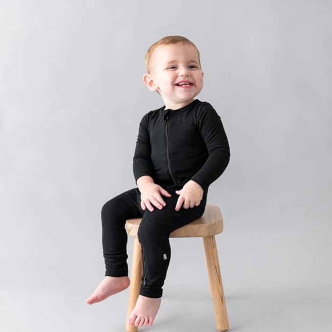 KYTE BABY Unisex Rayon Made From Bamboo Zippered Rompers 0-24 Months