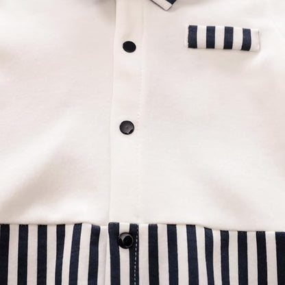 HUAANIUE Newborn Baby Boys Gentleman Romper One Piece Long Sleeve Bowtie Outfit Formal Wear Tuxedo Suit