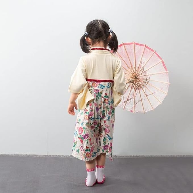 Baby Girl Kimono Romper Japanese Costumes Hakama Coverall Infant Samurai Outfits
