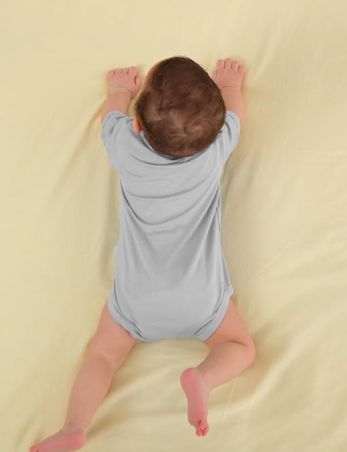 Jimonda Baby Bodysuits Rayon from Bamboo Short Sleeve Baby Boys Girls Rompers Soft Outfits Newborn Clothes