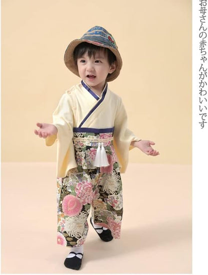 Baby Girl Kimono Romper Japanese Costumes Hakama Coverall Infant Samurai Outfits