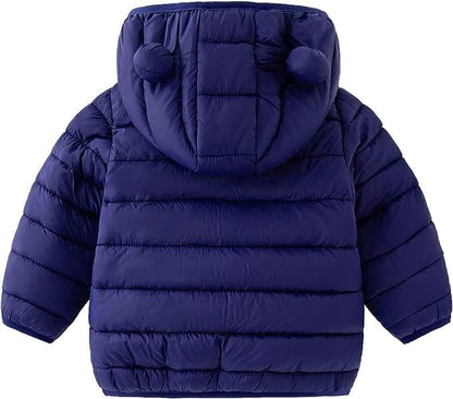 Baby Hooded Zip-Up Winter Coats Light Puffer Down Jacket for Baby Boys Girls Kids Toddler Infants Outerwear