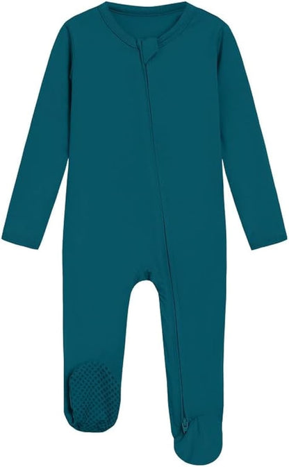 Baby Footie Romper Pajamas Unisex Newborn Infant Pjs Soft Rompers Viscose from Bamboo Sleepwear