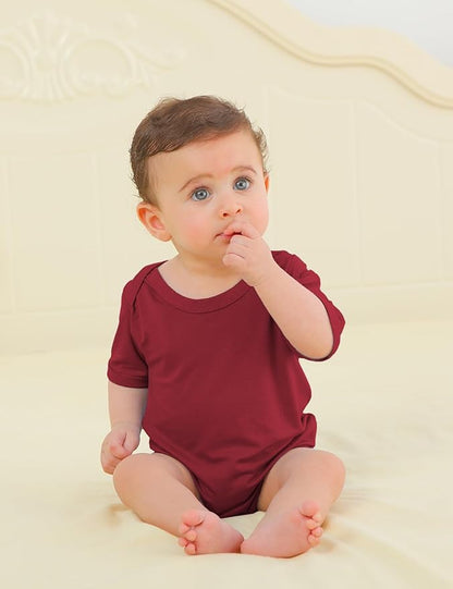 Jimonda Baby Bodysuits Rayon from Bamboo Short Sleeve Baby Boys Girls Rompers Soft Outfits Newborn Clothes