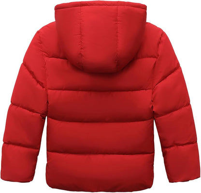 HOOD CREW Kids Boy’s Winter Coat Windproof Hooded Puffer Jackets Warm Outerwear Parka Padded Jacket