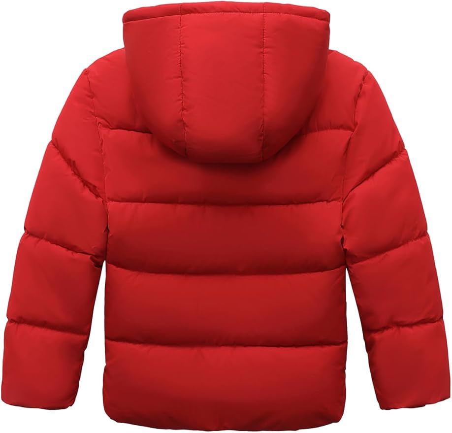 HOOD CREW Kids Boy’s Winter Coat Windproof Hooded Puffer Jackets Warm Outerwear Parka Padded Jacket