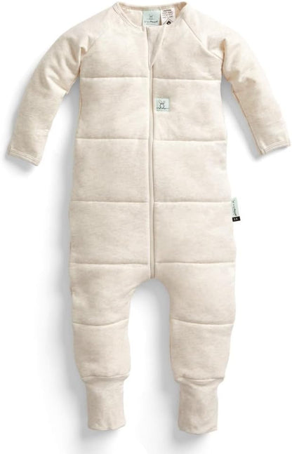 ergoPouch Sleep Onesie 3.5 TOG – Warm Baby Romper & Sleep Layer with Full-Zip, Guarding Against Blankets, Breathable & Movement-Friendly, Ideal for Transitional Sleeping (2-3 Years, Oatmeal Marle)