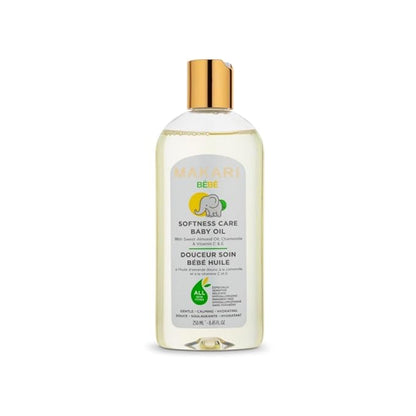 MAKARI Baby Care Set: Bebe Cleansing Milk (1000ml), Softness Care Baby Oil & Hair and Body Foaming Gel, Gentle, Nourishing, Hypoallergenic Skincare for Delicate, Sensitive Skin