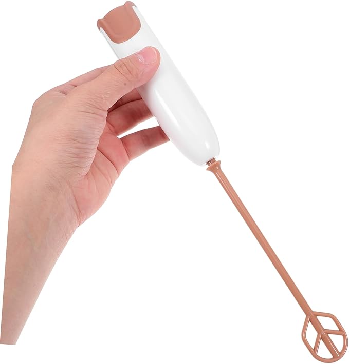 Electric Handheld Milk Powder Mixer Stirrer Lightweight Portable Drink Blender with Extended Rod for Shakes Battery Operated Mixing Wands Included for Busy Parents