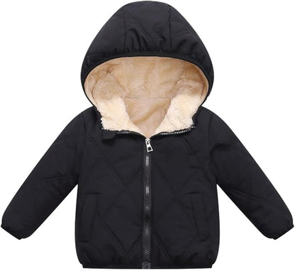Baby Boys Girls Toddlers Winter Coats Puffer Jacket Hooded Down Snow Jacket Coat Outerwear