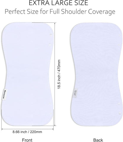 Baby Burp Cloths & Baby Bibs 2-in-1 Design Large Size 3 Layers Thicken Cotton Super Absorbent and Soft Baby Spit Up Burping Rags Baby Burp Cloth Set for Boys and Girls Solid 12 Pack