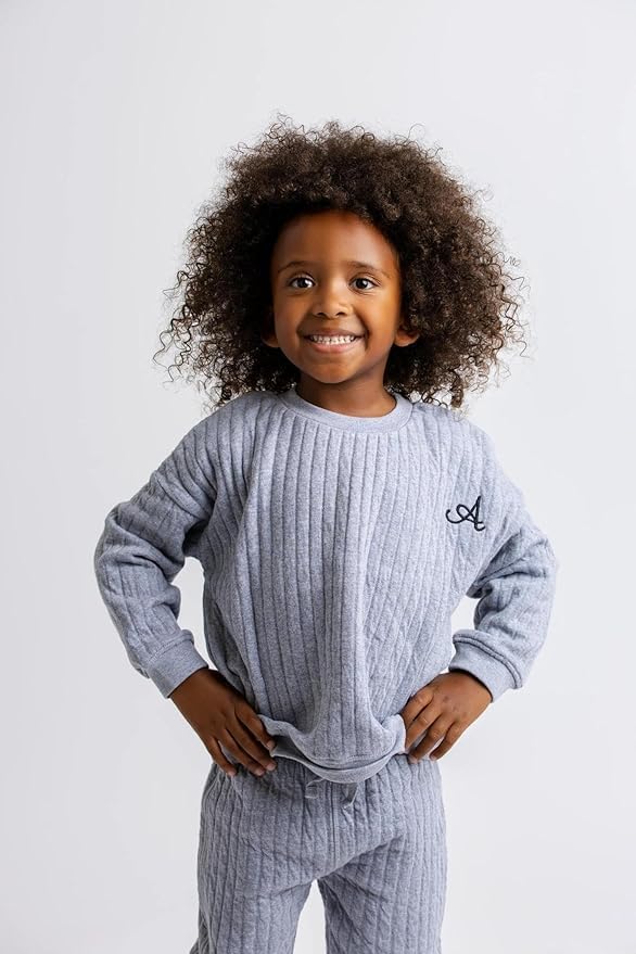 monica + andy Sporty Sweatsuit, 100% Organic Cotton Clothes for Boys & Girls, Outfit Sizes For Kids, Toddler & Infant