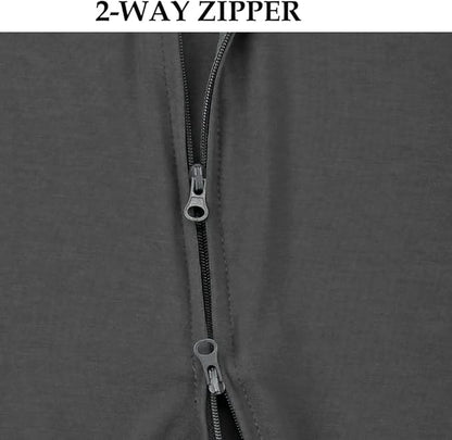 Aablexema Baby Zipper Pajamas Bamboo Rayon, 3pcs Unisex Infant Onesie with Mitten Long Sleeve Footed Pjs