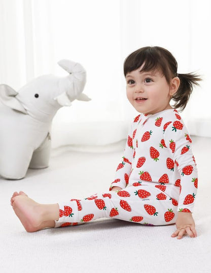 Baby Zippered Rompers Newborn Pajamas Sleepers Long Sleeve Jumpsuits Infant Zipper Romper-Viscose from Bamboo