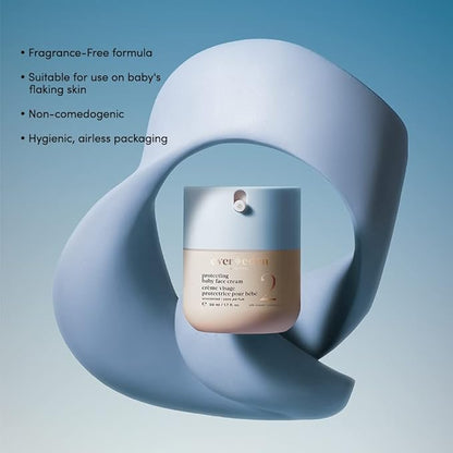 Evereden Protecting Baby Face Cream (1.7 fl. oz.): No.2 Silk Baby Cream - Nourishing Infant Face Moisturizer for Dry Skin & Temperate Climates - Clean and Vegan Ingredients - Fragrance-Free