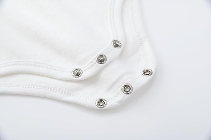 Teach Leanbh Infant Baby Polo Bodysuit Cotton Long Sleeve Pure Color Shirt 3-24 Months (White/Peter Pan Collar, 9 Months)