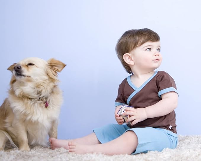 Babysoy Unisex Baby Toddler Short Sleeve Wrap Around Kimono Tee Shirt