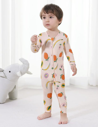 Baby Zippered Rompers Newborn Pajamas Sleepers Long Sleeve Jumpsuits Infant Zipper Romper-Viscose from Bamboo