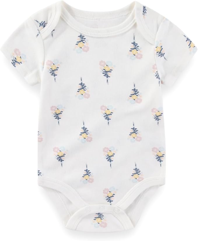 Baby Boy Girl Bodysuit 5 Pack Cotton Short Sleeve Romper Soft Baby Clothes Outfit 0-12 Month