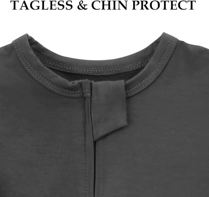 Aablexema Baby Zipper Pajamas Bamboo Rayon, 3pcs Unisex Infant Clothes with Mitten Long Sleeve Footed Pjs