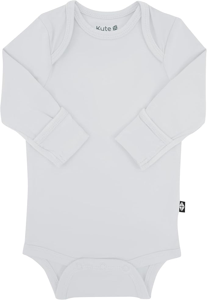 KYTE BABY Soft Bamboo from Rayon Long Sleeve Unisex Bodysuit, 0-24 Months