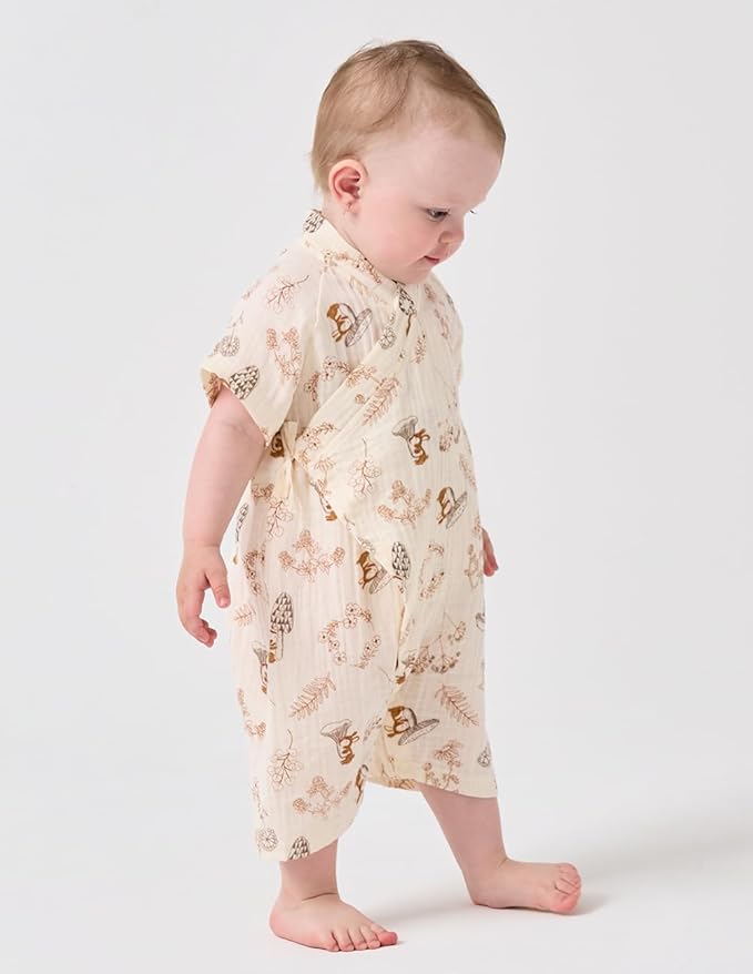 BINIDUCKLING Baby Kimono Robes Cotton Muslin Outfit Clothes Newborn - 24 Months