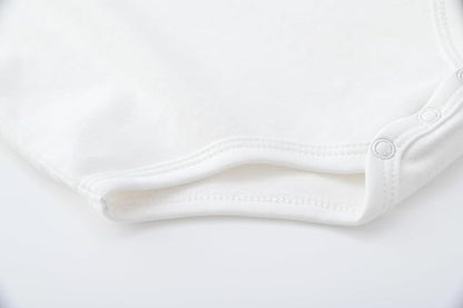 Teach Leanbh Infant Baby Polo Bodysuit Cotton Long Sleeve Pure Color Shirt 3-24 Months (White/Peter Pan Collar, 9 Months)