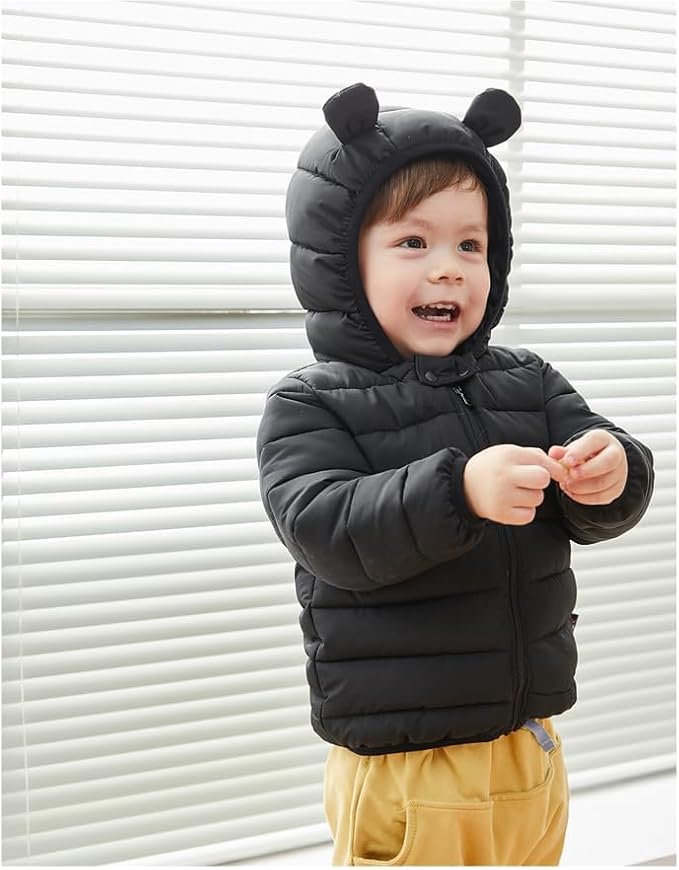 UPlee 3M - 3T Baby Girls Boys Winter Coats for Toddlers Lightweight Puffer Jacket Kids Down Alternative Outerwear