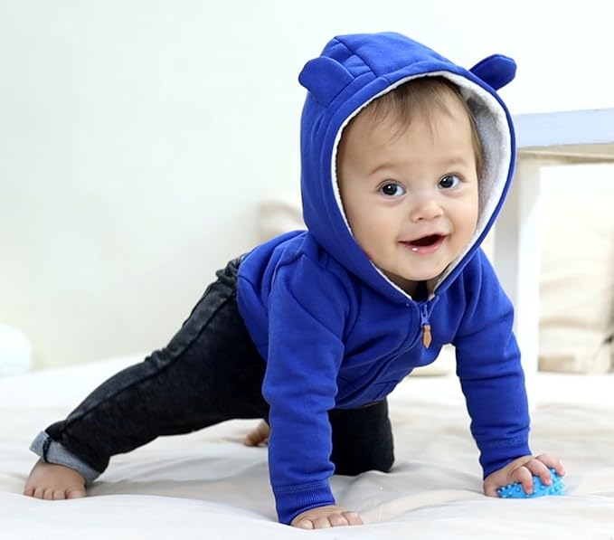 Baby Girls Boys Warm Adorable Hooded Zip Coat for Fall Spring Outerwear 3-24M Kids Jacket