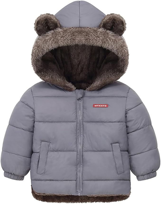 Fairy Baby Infant Baby Winter Coat Cute Teddy Bear Hooded Jacket Warm Fleece Outerwear Windproof Toddler Boys Girl 6M-4T