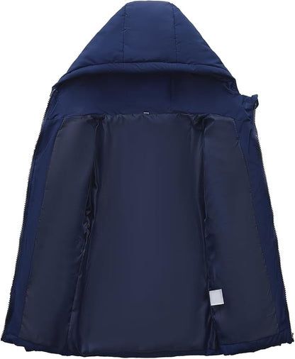 HOOD CREW Kids Boy’s Winter Coat Windproof Hooded Puffer Jackets Warm Outerwear Parka Padded Jacket